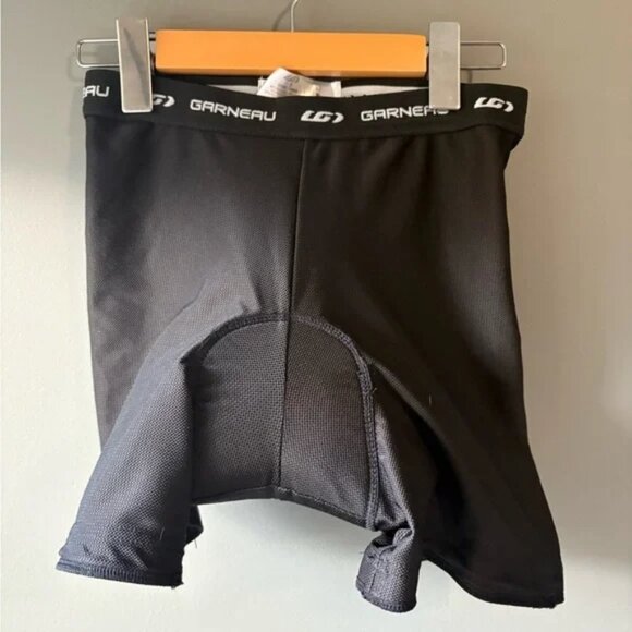 Louis Garneau Cycling Shorts Women M Black Bike Padded Pink Liner B11 - Picture 1 of 5